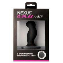 Стимулятор простаты Nexus G-Play Large Black с вибрацией - 10 см. Черный