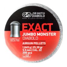 Пули пневматические JSB Exact Jumbo Monster Diabolo 5,5 мм 1,645 грамма (200 шт.)