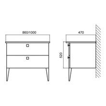 BelBagno Тумба с раковиной ATRIA 850 Bianco Modello