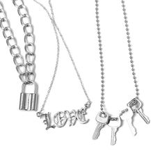 Многослойное колье "Ключи и замок" (арт. 82992-2)