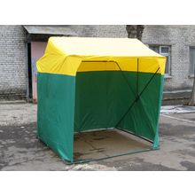 Митек Палатка торговая 1,5х1,5 P(кабриолет) (2 места) (Зеленый Желтый)