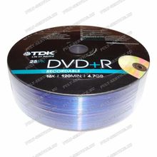 Диск TDK DVD+R 4.7GB 16X Bulk (25)