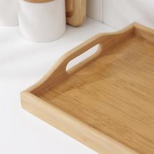 Поднос с ручками Доляна Striata, 37,5×26×5 см, бамбук