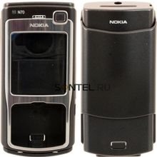 Корпус Class A-A-A Nokia N70 черный серебристый