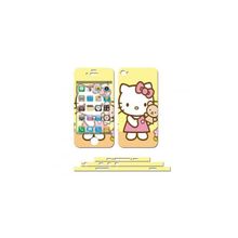 Виниловая наклейка на iPhone 4 "Китти с медвежонком"