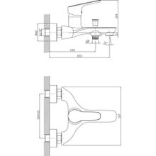 Смеситель ZOLLEN ZEVEN (арт. ZE61610941)для ванной короткий излив, карт.35 мм