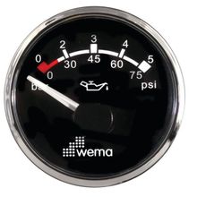 Wema Индикатор давления масла чёрный серебряный Wema IORP-BS-0-5 12 24 В 0 - 5 бар