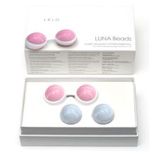 Вагинальные шарики Luna Beads голубой с розовым