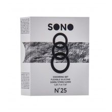 Набор из 3 серых эрекционных колец SONO No.25 серый
