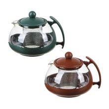 Чайник заварочный с сеточкой, 750мл, овальный, 3 цвета 3 цвета