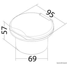 Osculati Classic Evo chromed water plug for deck washing, 16.441.75