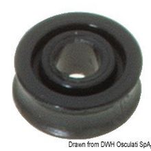 Osculati Delrin pulley 17 mm for lines Ø 5 mm black, 55.245.01