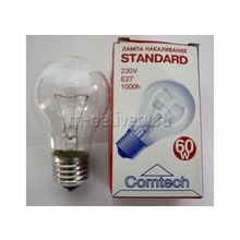 Лампа накаливания Standart Е-27 60W шарик прозрачный