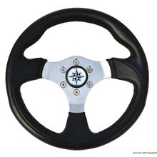 Osculati Tender steering wheel black polished SS Ø 280 mm, 45.138.01