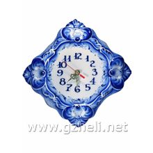 Часы настенные "Квадратные". Гжельский фарфор. арт. 6800