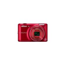 Nikon coolpix s6400 16mpix красный 12x 3" 1080 78mb sdhc en-el19