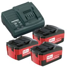 Набор Metabo Basic-Set 4.0 (3 акк 4.0Ач 18В+ЗУ ASC 30-36)