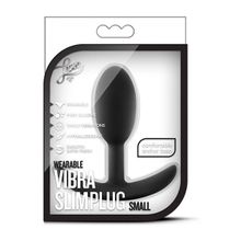 Черная анальная пробка Wearable Vibra Slim Plug Small - 8,9 см.  Черный