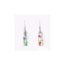Серьги из муранского стекла, арт. 21_1х2, размер 1 см x 2 см