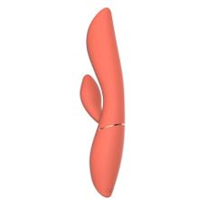 Оранжевый вибратор-кролик Carmen - 22,5 см. (236932)