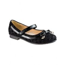 Adagio для девочки черные на каблучке замша лак