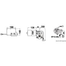 Osculati Мотор серии 100 Вт для поводков до 900 мм и щеток до 1000 мм, 19.186.02