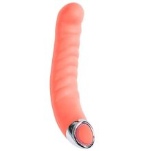 Dream Toys Оранжевый G-вибратор из силикона PURRFECT SILICONE G-SPOT VIBRATOR - 16,5 см.