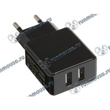 Зарядное устройство Ginzzu "GA-3314UB", 2xUSB, черный (3100 мА) (ret) [141180]