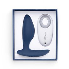 We-vibe Синяя анальная пробка для ношения Ditto с вибрацией и пультом ДУ - 8,8 см.