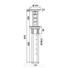 Выдвижная сенсорная розетка Mebax LK-GN1804U2 SLV