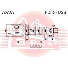 Шрус Внутренний | Перед Прав | Ford  Fiesta 01-08  Fusion 01-12 1, 4mt+Mmt  1, 6mt+Mmt 21*40*23 ASVA арт. FDIRFUSB