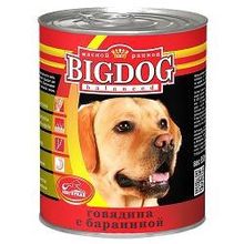 Упаковка консервов 9 шт ЗООГУРМАН BIG DOG (говядина с бараниной) 9 шт х 850 г