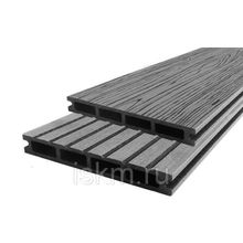 Доска универсальная из ДПК Holzhof ш.140х18 мм Антрацит тиснение под дерево