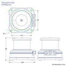 DHR Бортовой огонь светодиодный DHR DHR80 80.02.00.00 24 В 4,5 Вт красный для судов более 50 м