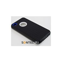 Силиконовая накладка для iPhone 4 4S вид №2 black