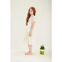 Leya.me Платье-рубашка из хлопка на подложке с декором из пайеток LG-028