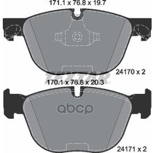 Колодки Тормозные Дисковые | Перед | Bmw X5 (E70) 3.0 D 02.2007 - 09.2008 <=> Bmw X5 (F15, F85) Xdrive 30 D 04.2015 - Textar арт. 2417001