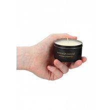 Shots Media BV Массажная свеча с ароматом ванили Massage Candle Vanilla Scented - 100 гр. (черный)