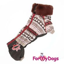 Комбинезон для таксы мальчика ForMyDogs коричневый FW500-2017 M