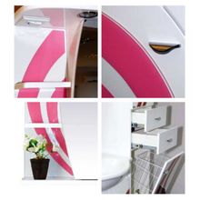 Misty Зеркальный шкаф Каролина 60 L розовое стекло