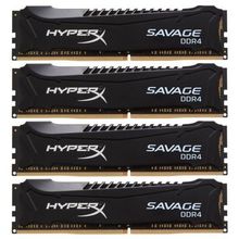 Модуль памяти Kingston DDR4 DIMM 32GB Kit 4x8Gb HX424C12SBK4 32 {PC4-19200, 2400MHz, CL12, HyperX Savage Black}