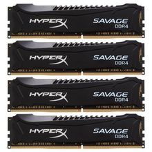 Модуль памяти Kingston DDR4 DIMM 32GB Kit 4x8Gb HX424C12SBK4 32 {PC4-19200, 2400MHz, CL12, HyperX Savage Black}