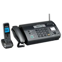 Факс panasonic kx-fc965ru-t (dect, темно-серый металлик)