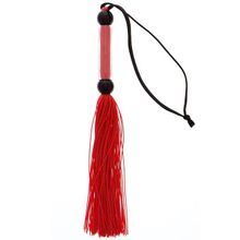 Красная мини-плеть из силикона и акрила SILICONE FLOGGER WHIP - 25,6 см. Красный