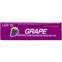 Жевательная резинка Виноград "Lotte Gum Grape", 5 пластинок
