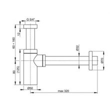 Сифон для раковины AlcaPlast (A400) (32 мм)