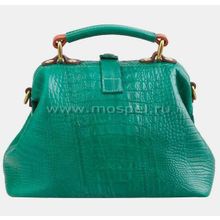 Женский саквояж W0013 зеленый крокодил
