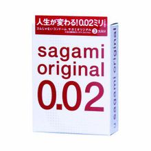 Ультратонкие презервативы Sagami Original - 3 шт. прозрачный