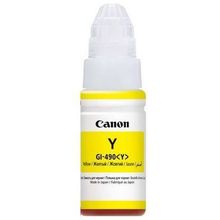 Картридж струйный Canon GI-490Y 0666C001 желтый для Canon Pixma G1400 2400 3400 (70мл)