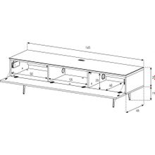 Тумба под телевизор Sonorous ST 360F BLK BLK SL